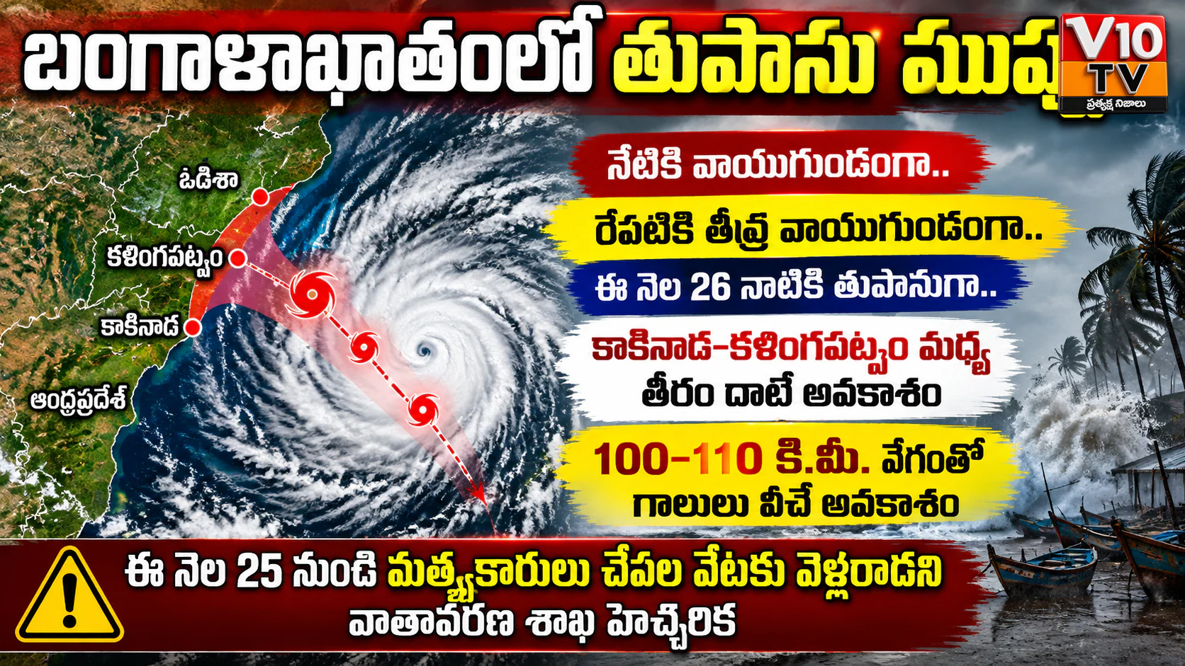 బంగాళాఖాతంలో తుపాను ముప్పు.. ఉత్తరాంధ్ర తీరానికి హెచ్చరిక! — చిత్రం 1